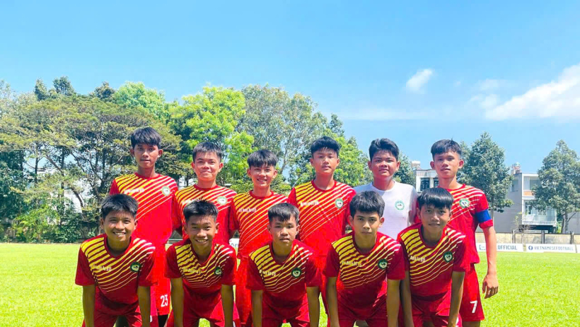 Đội b&oacute;ng U15 T&acirc;y Ninh khởi đầu ấn tượng tại Giải U15 Quốc gia 2026