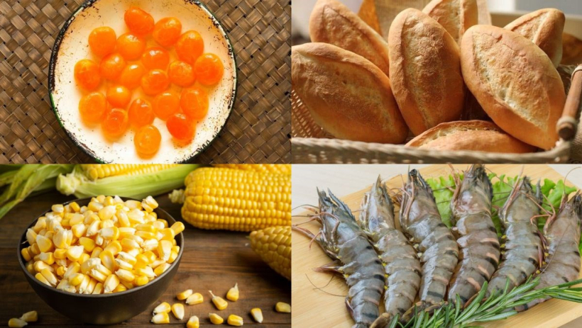 T&ocirc;m ngọt quyện c&ugrave;ng trứng muối b&eacute;o