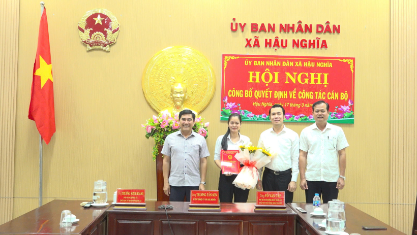 X&atilde; Hậu Nghĩa kiện to&agrave;n chức danh Ph&oacute; Chủ tịch UBND x&atilde; nhiệm kỳ 2021&ndash;2026