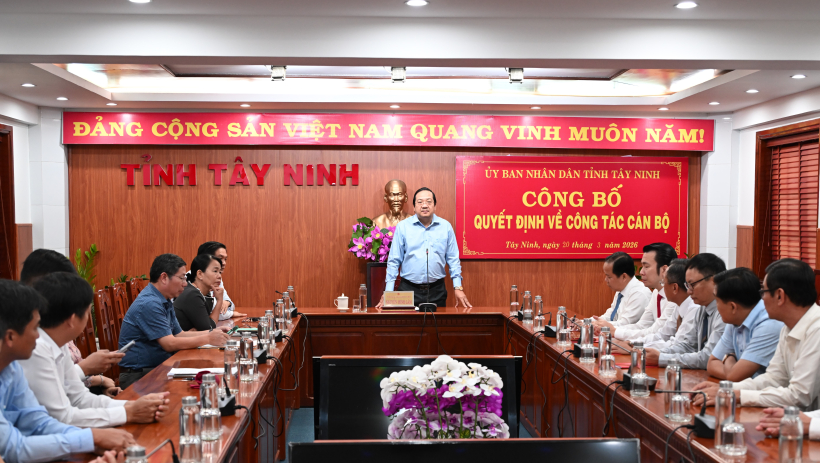UBND tỉnh trao c&aacute;c quyết định về c&ocirc;ng t&aacute;c c&aacute;n bộ
