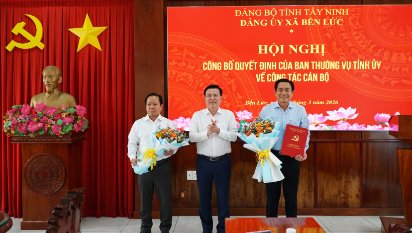 &Ocirc;ng Trần Thanh Phong được chỉ định l&agrave;m B&iacute; thư Đảng ủy x&atilde; Bến Lức
