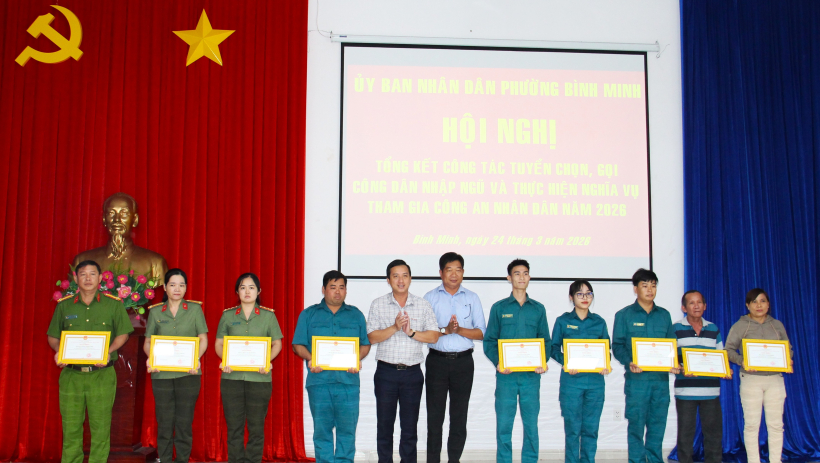 Phường B&igrave;nh Minh ho&agrave;n th&agrave;nh tốt c&ocirc;ng t&aacute;c tuyển qu&acirc;n năm 2026