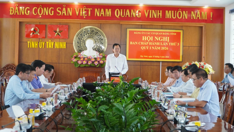 Đảng ủy c&aacute;c cơ quan Đảng tỉnh T&acirc;y Ninh tổ chức Hội nghị Ban Chấp h&agrave;nh Đảng bộ lần thứ 3