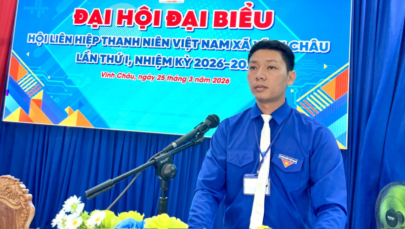 Anh Trương Th&agrave;nh Ph&aacute;t giữ chức Chủ tịch Hội Li&ecirc;n hiệp Thanh ni&ecirc;n Việt Nam x&atilde; Vĩnh Ch&acirc;u
