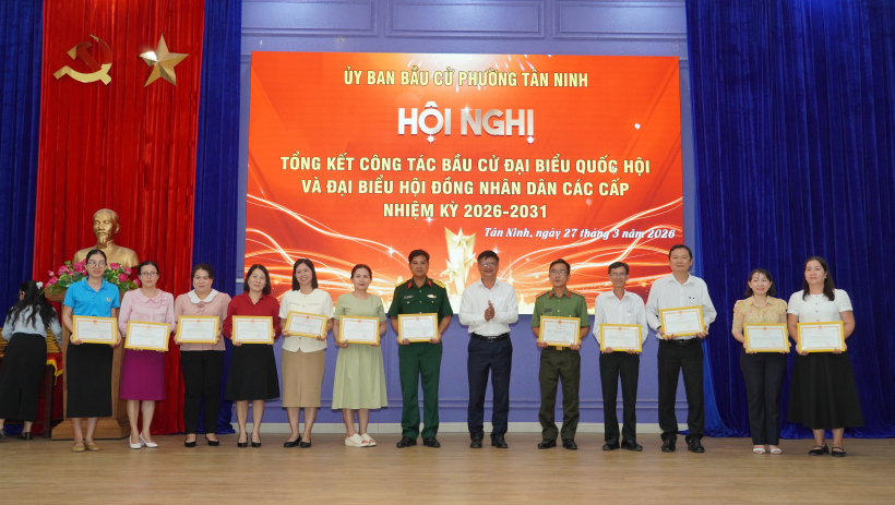 Phường T&acirc;n Ninh tổng kết c&ocirc;ng t&aacute;c bầu cử đại biểu Quốc hội kh&oacute;a XVI v&agrave; đại biểu HĐND c&aacute;c cấp 