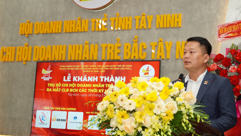 Chi hội Doanh nh&acirc;n trẻ Bắc T&acirc;y Ninh kh&aacute;nh th&agrave;nh trụ sở l&agrave;m việc