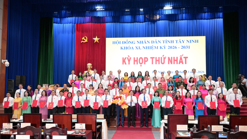 HĐND tỉnh T&acirc;y Ninh khai mạc Kỳ họp thứ nhất, HĐND tỉnh kh&oacute;a XI, nhiệm kỳ 2026-2031