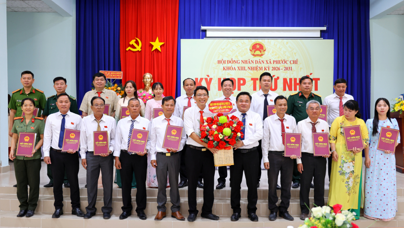 HĐND x&atilde; Phước Chỉ bầu c&aacute;c chức danh chủ chốt nhiệm kỳ 2026-2031