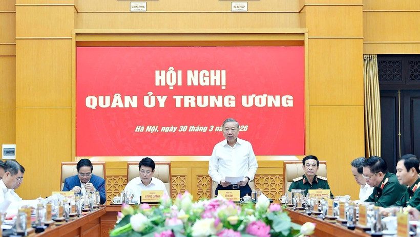 Tổng B&iacute; thư T&ocirc; L&acirc;m chủ tr&igrave; Hội nghị Qu&acirc;n ủy Trung ương