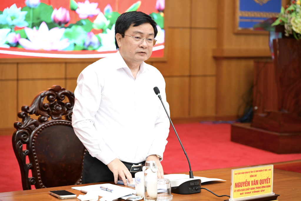 Uỷ viên Ban Chấp hành Trung ương Đảng, Bí thư Tỉnh uỷ Tây Ninh Nguyễn Văn Quyết  nhấn mạnh mục tiêu tăng trưởng hai con số là động lực cốt lõi nhưng cũng là thách thức đòi hỏi sự vào cuộc quyết liệt của cả hệ thống chính trị