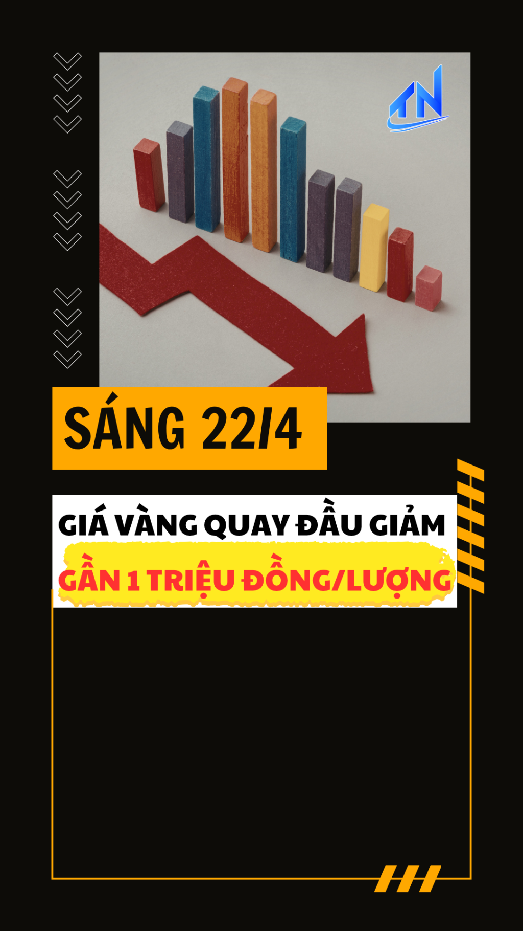 S&aacute;ng 22/4: Gi&aacute; v&agrave;ng quay đầu giảm gần 1 triệu đồng/lượng