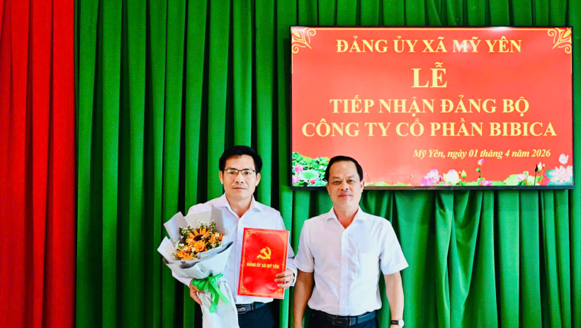 Đảng bộ x&atilde; Mỹ Y&ecirc;n tiếp nhận Đảng bộ cơ sở C&ocirc;ng ty Cổ phần Bibica