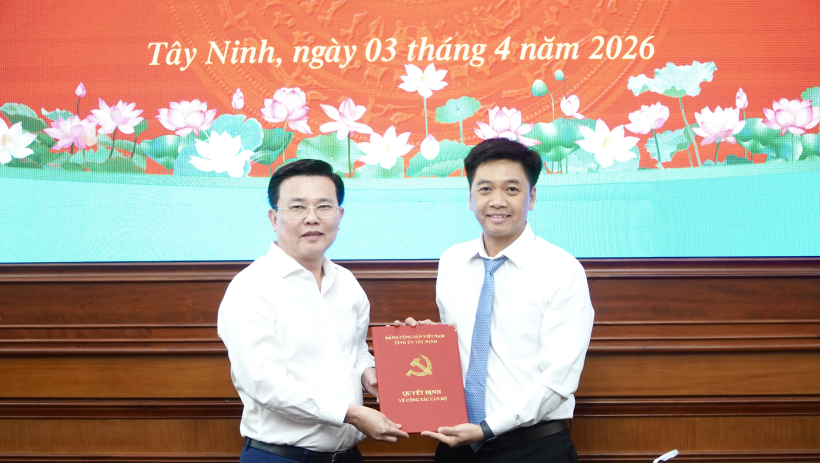 Tây Ninh: Công bố quyết định của Ban Thường vụ Tỉnh ủy về công tác cán bộ
