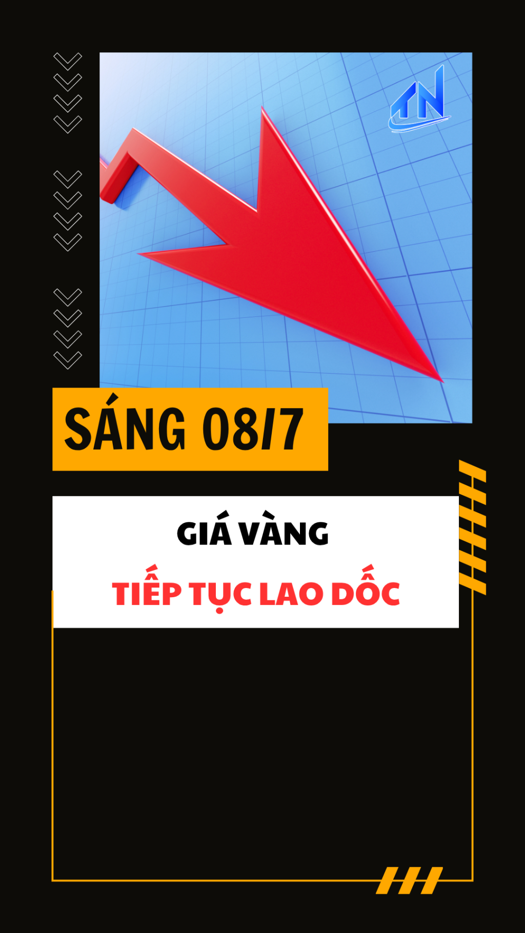 S&aacute;ng 08/7: Gi&aacute; v&agrave;ng tiếp tục lao dốc
