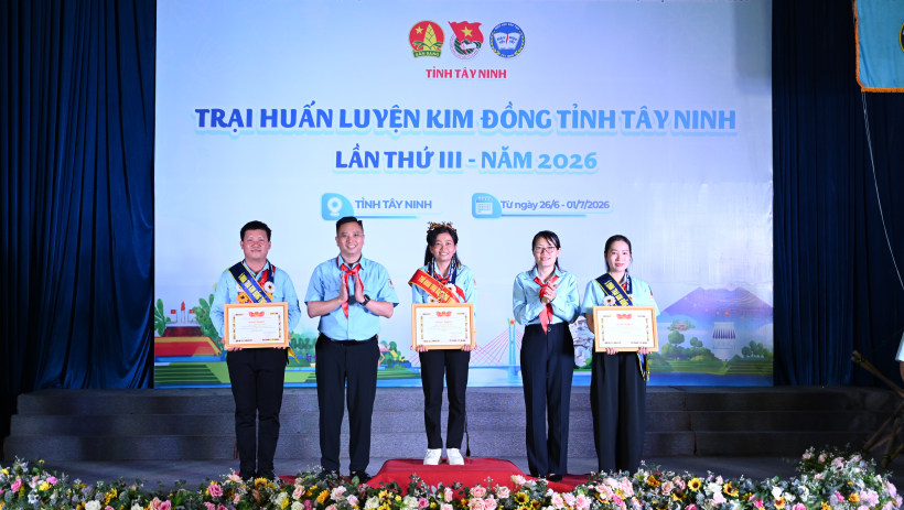 Trại huấn luyện Kim Đồng tỉnh Tây Ninh năm 2026: Vinh danh 95 tân huấn luyện viên cấp tỉnh